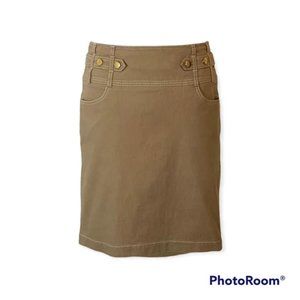 NYCC Tan Denim Pencil Skirt with Pockets Size 12